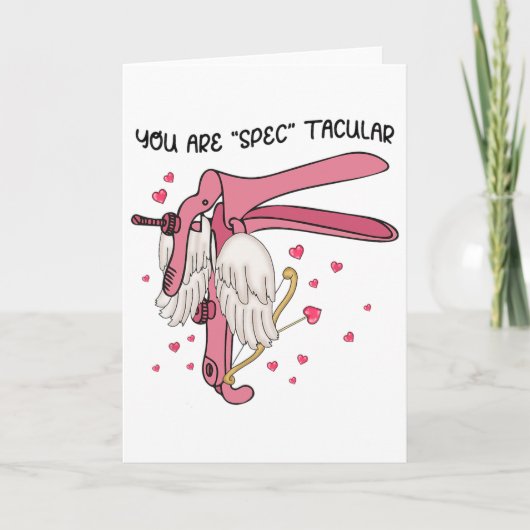 Speculum Nurse Valentine Obgyn You're Spectacular  カード (正面)
