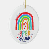 SPEDスクワッカラフルドチョークモダンレインボー セラミックオーナメント (右)