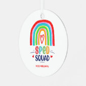 SPEDスクワッドカラフルレインボー メタルオーナメント (正面左)