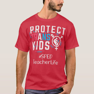 SPED保護先生トランスキッズトランスジェンダーLGBT P Tシャツ