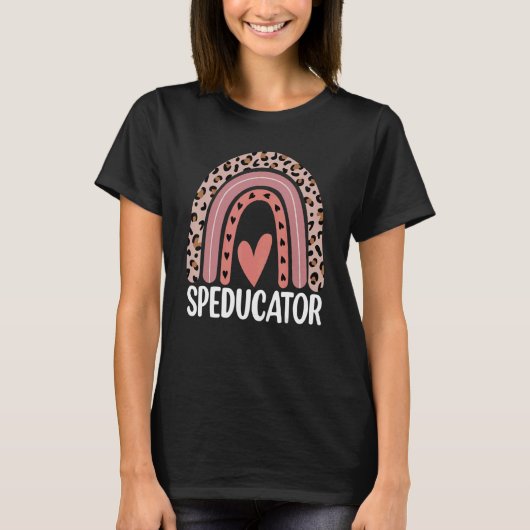 SPED先生スピダクターハートスピダクターレインボー Tシャツ (正面)