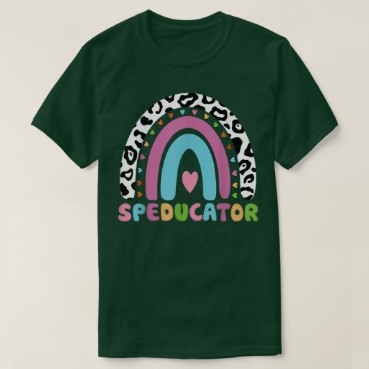 SPED先生レインボー特別教育先生Spe Tシャツ (デザイン正面)
