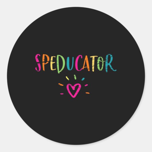 Sped先生- Speductorハート ラウンドシール (正面)