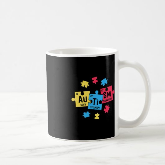 SPED周期表要素の先生の自閉症 コーヒーマグカップ (右)