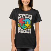 SPED Rocks Special Education Teacher Speducator Wo Tシャツ (正面)
