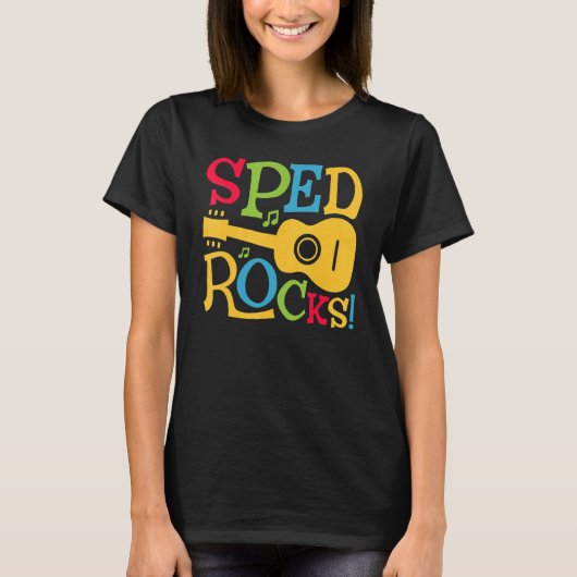 SPED Rocks Special Education Teacher Speducator Wo Tシャツ (正面)