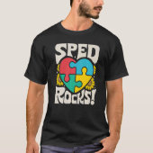 SPED Rocks Special Education Teacher Speducator Wo Tシャツ (正面)