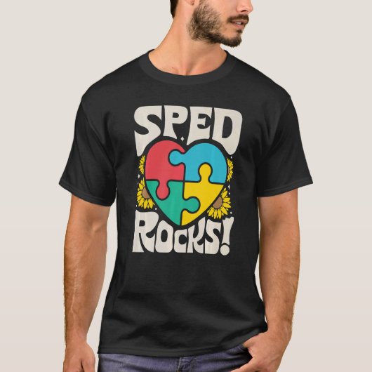 SPED Rocks Special Education Teacher Speducator Wo Tシャツ (正面)