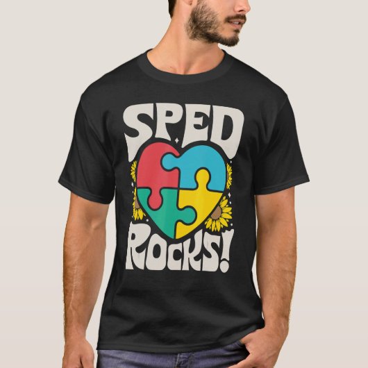 SPED Rocks Special Education Teacher Speducator Wo Tシャツ (正面)
