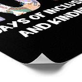 SPED Silly Autism 100 Days School Teacher Goose In ポスター (角)