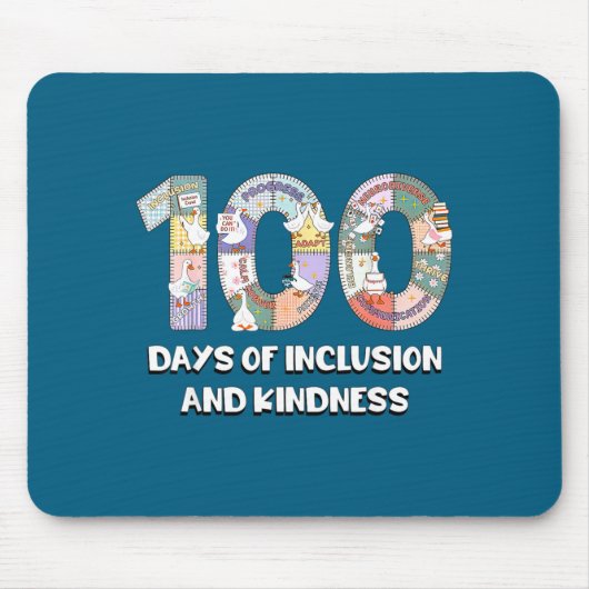 SPED Silly Autism 100 Days School Teacher Goose In マウスパッド (正面)