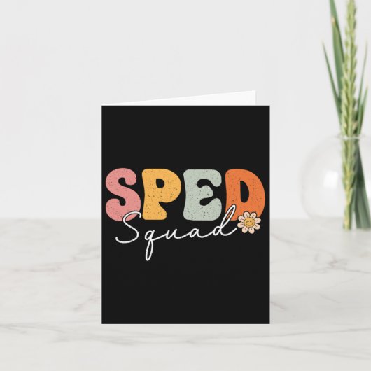 Sped Squad Back To School Special Education 1st Da カード (正面)