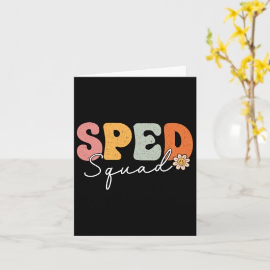 Sped Squad Back To School Special Education 1st Da カード (黄色い花)