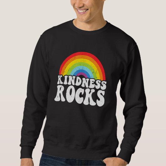 Sped Teacher Anti Bullying Hippie Rainbow Kindness スウェットシャツ (正面)
