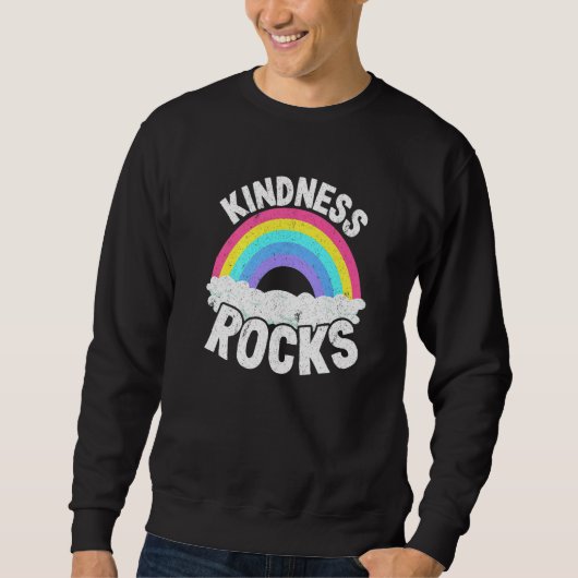 Sped Teacher Anti Bullying Hippie Rainbow Kindness スウェットシャツ (正面)
