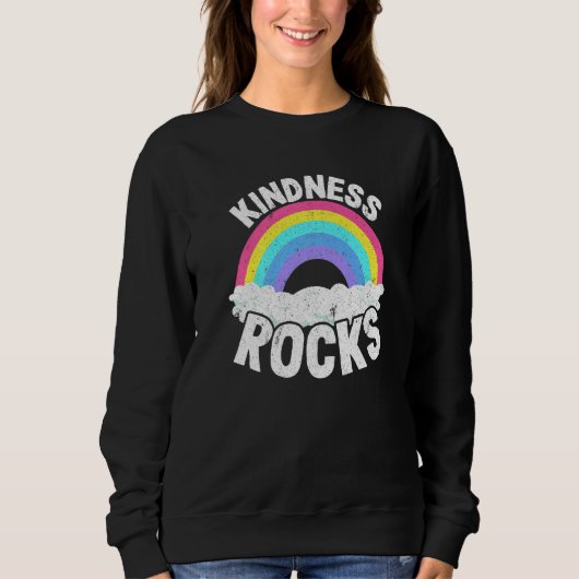 Sped Teacher Anti Bullying Hippie Rainbow Kindness スウェットシャツ (正面)