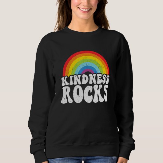 Sped Teacher Anti Bullying Hippie Rainbow Kindness スウェットシャツ (正面)