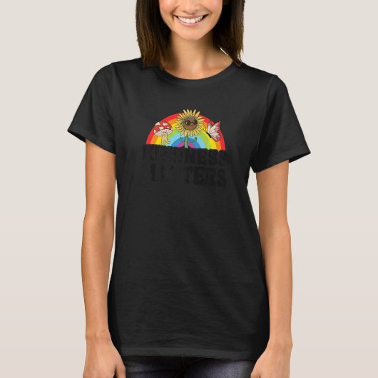 Sped Teacher Anti Bullying Hippie Rainbow Kindness Tシャツ (正面)