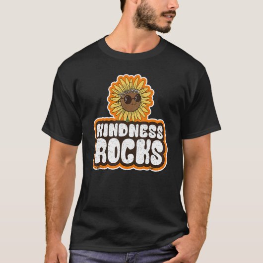 Sped Teacher Anti Bullying Hippie Sunflower Kindne Tシャツ (正面)
