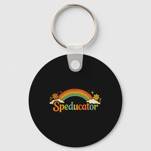 Speducator 引用 楽しい 特別支援教育の先生 R キーホルダー (正面)