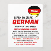 Speech Balloon, German Language Course チラシ (正面)