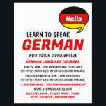 Speech Balloon, German Language Course チラシ<br><div class="desc">Speech Balloon, German Language Course Advertising Flyers By The Business Card Store.</div>