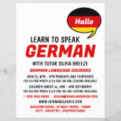 Speech Balloon, German Language Course チラシ (正面)