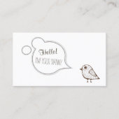Speech Cloud Tweet Bird Babysiting Childcare Card 名刺 (正面)