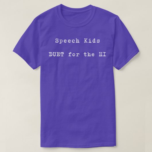 Speech Kids DUET for the HI おもしろい Speech Tournamen Tシャツ (デザイン正面)