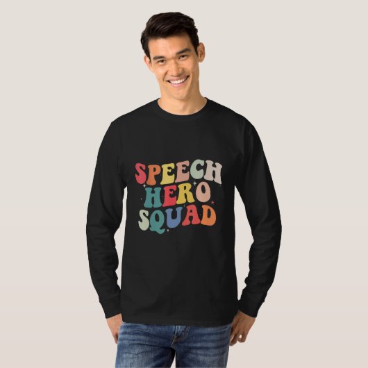 Speech Language Pathologist Speech Hero Squad SLP Tシャツ (正面フル)