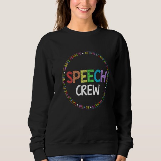 Speech Language Pathologist Therapy Groovy Speech スウェットシャツ (正面)