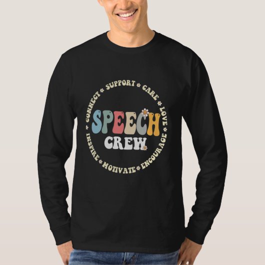 Speech Language Pathologist Therapy Groovy Speech  Tシャツ (正面)