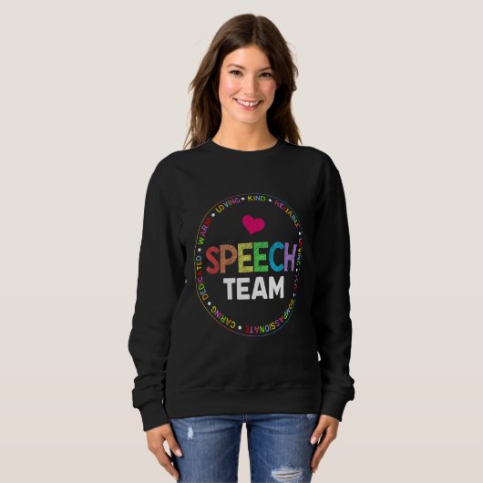 Speech Language Pathologist Therapy SLP Squad Spee スウェットシャツ (正面フル)