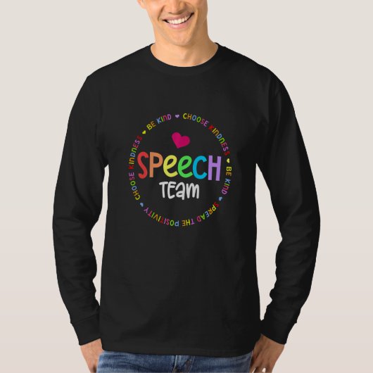 Speech Language Pathologist Therapy SLP Squad Spee Tシャツ (正面)