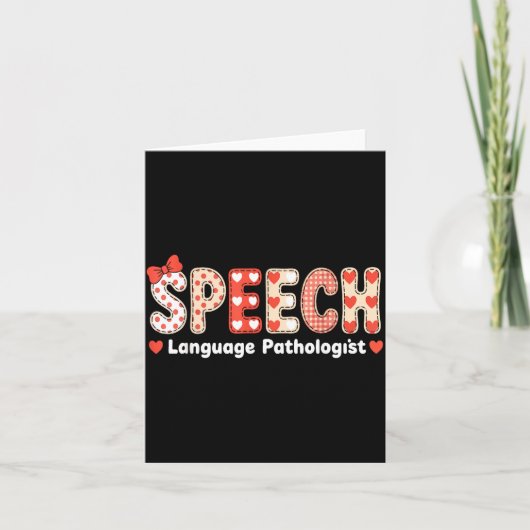 Speech Language Pathologist Valentines Day Slp The カード (正面)