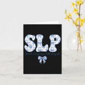 Speech Language Pathology Retro Slp Coquette Blue  カード (黄色い花)
