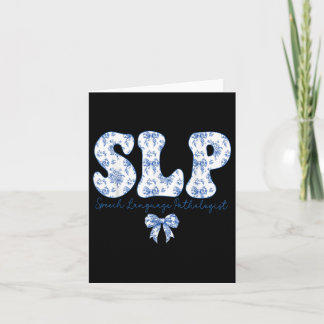Speech Language Pathology Retro Slp Coquette Blue  カード
