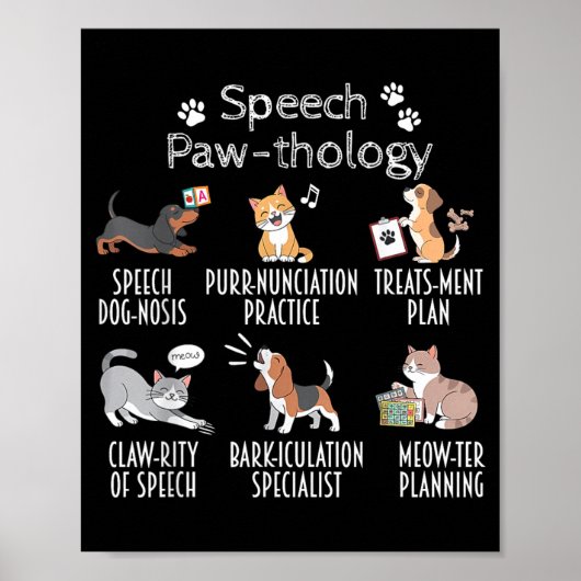 Speech Paw-thology ねこで学ぶ言語障害 ポスター (正面)