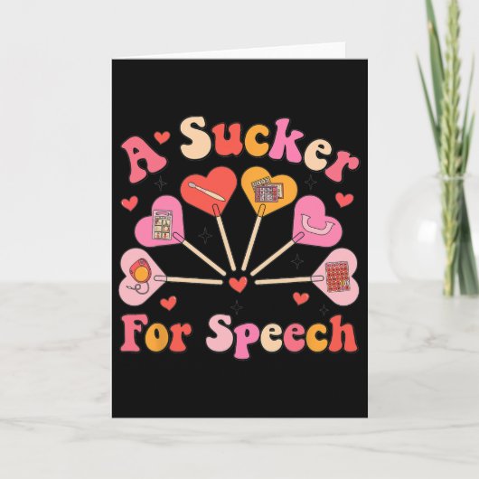 Speech SLP バレンタイン スピーチ 言語病理学が好き カード (正面)