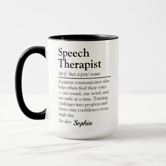 Speech Therapist Definition Personalized Gift マグカップ (左)