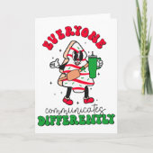 Speech Therapy Christmas Everyone Communicate Diff カード (正面)