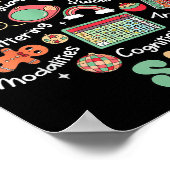 Speech Therapy Christmas Tree Merry Xmas Slp Thera ポスター (角)