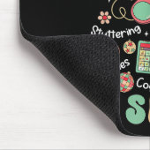 Speech Therapy Christmas Tree Merry Xmas Slp Thera マウスパッド (コーナー)