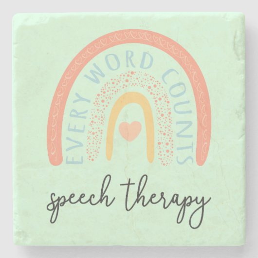 Speech Therapy II - すべての言葉は大切 ストーンコースター (正面)