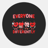 Speech Therapy Language Pathologist Valentines Day ラウンドシール (正面)