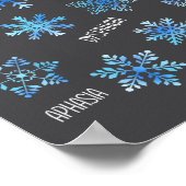 Speech Therapy Snowflake Winter Vocabulary Theme F ポスター (角)