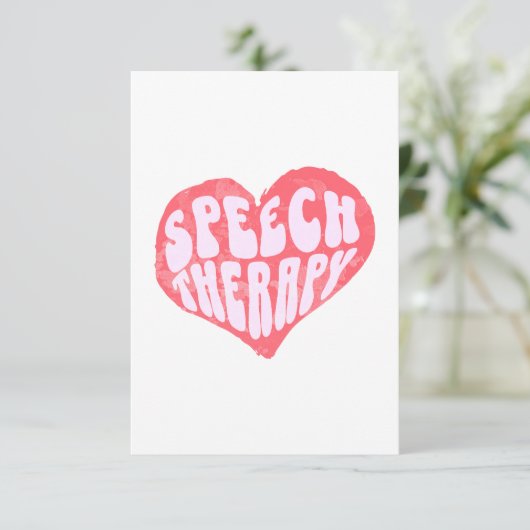 Speech Therapy Speech Language Therapist サンキューカード (スタンド正面)