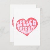 Speech Therapy Speech Language Therapist サンキューカード (正面/裏面)