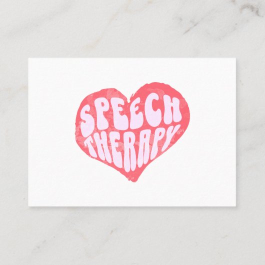 Speech Therapy Speech Language Therapist 名刺 (裏面)