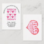 Speech Therapy Speech Language Therapist 名刺 (正面/裏面)